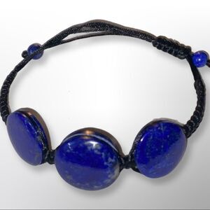 Lapis Lazuli Beaded Macramé Bracelet